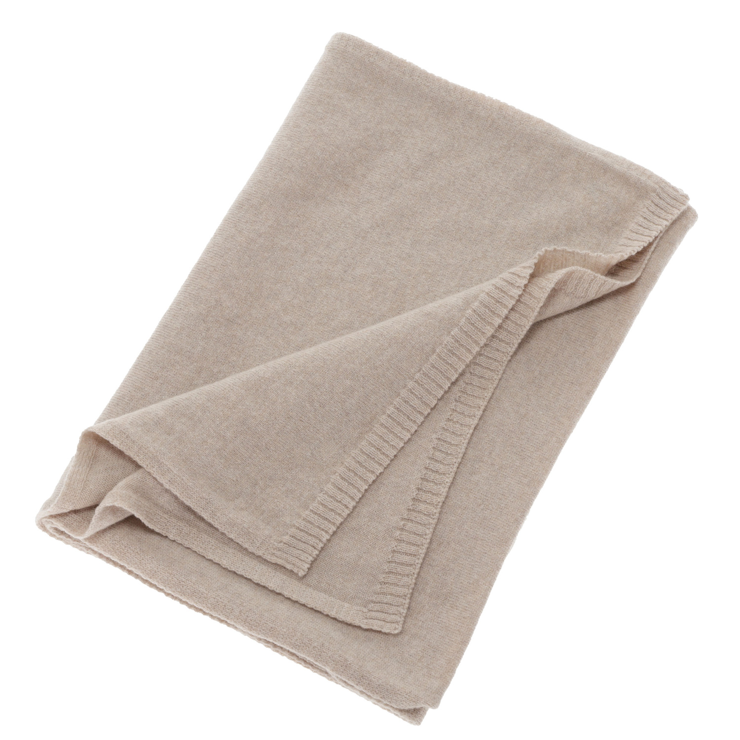 Winterschal Damen, Winter, hellbeige, mit Merinowolle und Kaschmir, Irenia