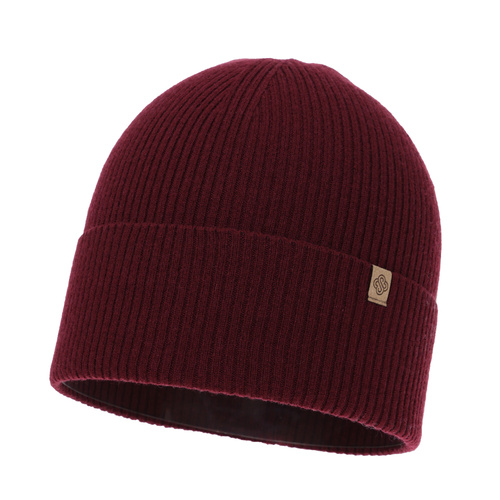 Herbst und Wintermütze Damen, bordrot, mit Merinowolle und Kaschmir, Alineta