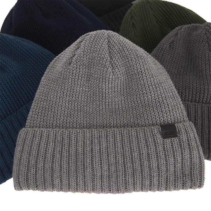 Wintermütze Herren aus Merinowolle in Navy Blau Sewer