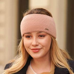 Stirnband Damen aus Merinowolle in Rosa Katrina