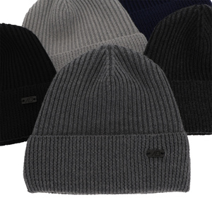 Wintermütze Herren 100% extrafeine Merinowolle Navy Blau Owen