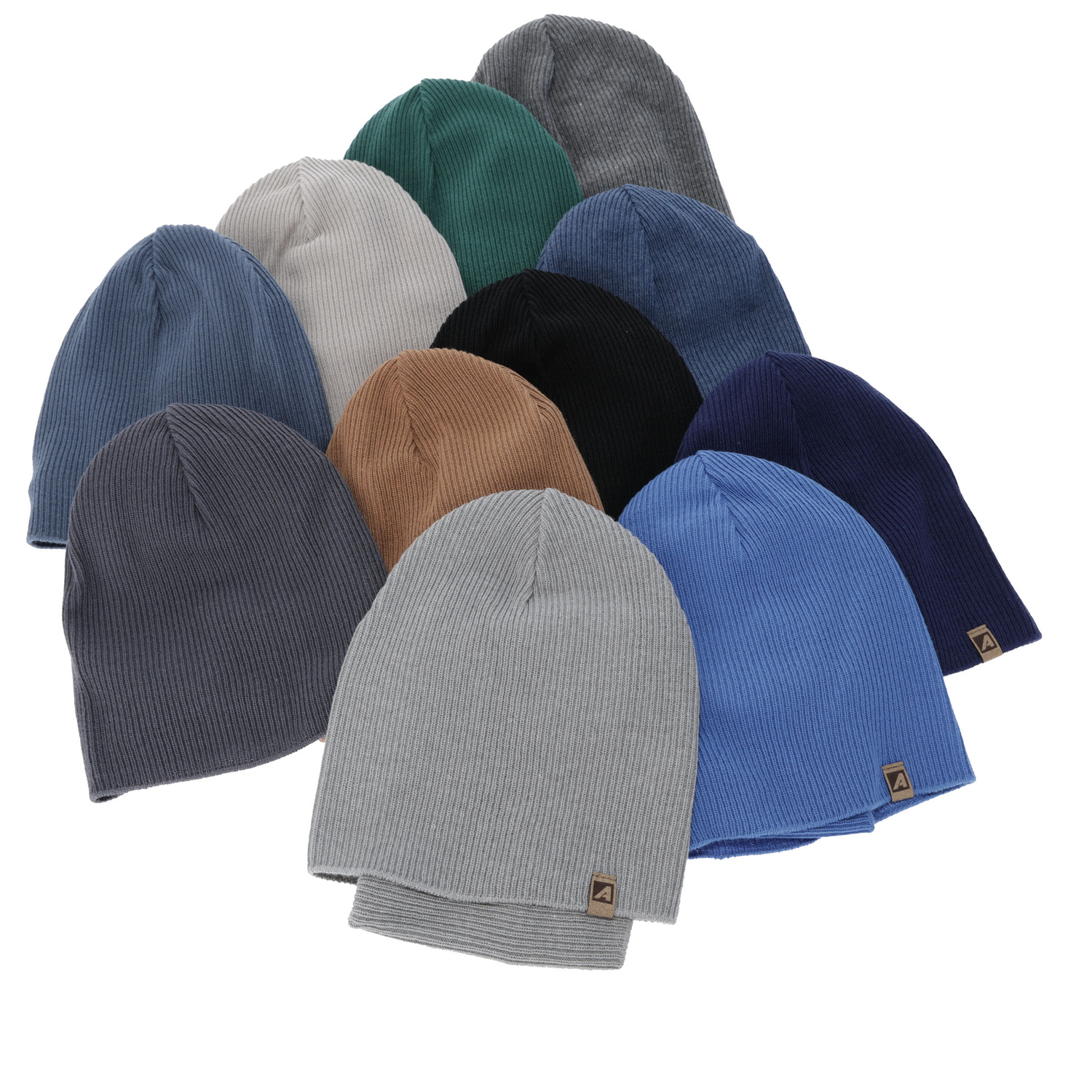 Herbst und Frühlingsset Jungen: Mütze und Schlauchschal, mit Baumwolle, blau, Lucer