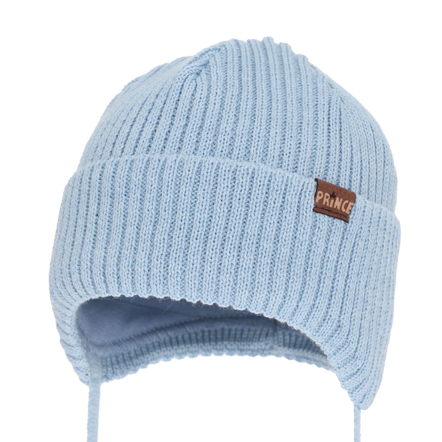 Wintermütze Jungen, , mit Merinowolle, hellblau, Puser