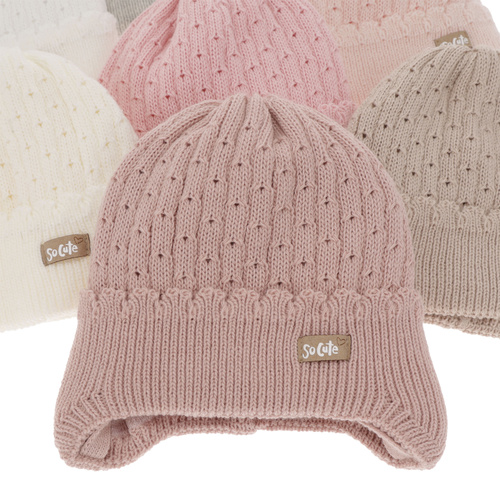 Herbst und Frühlingsmütze für Mädchen Rosa Tema