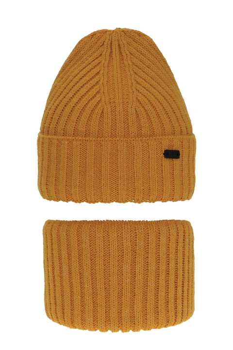 Winterset Jungen: Mütze und Schlauchschal Honig Zeno
