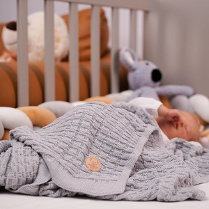 Baby und Kinder Decke aus 100% Bambus-Fasern Grau misio