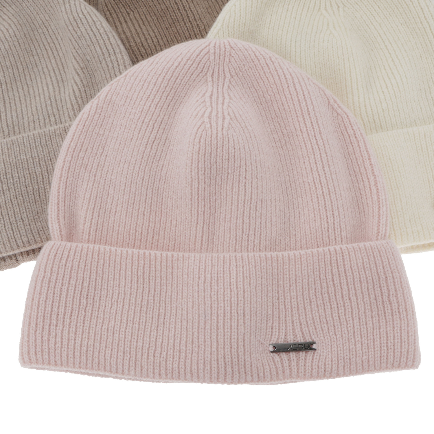 Herbst und Wintermütze Damen, cremeweiß, mit Merinowolle und Kaschmir, Sindra