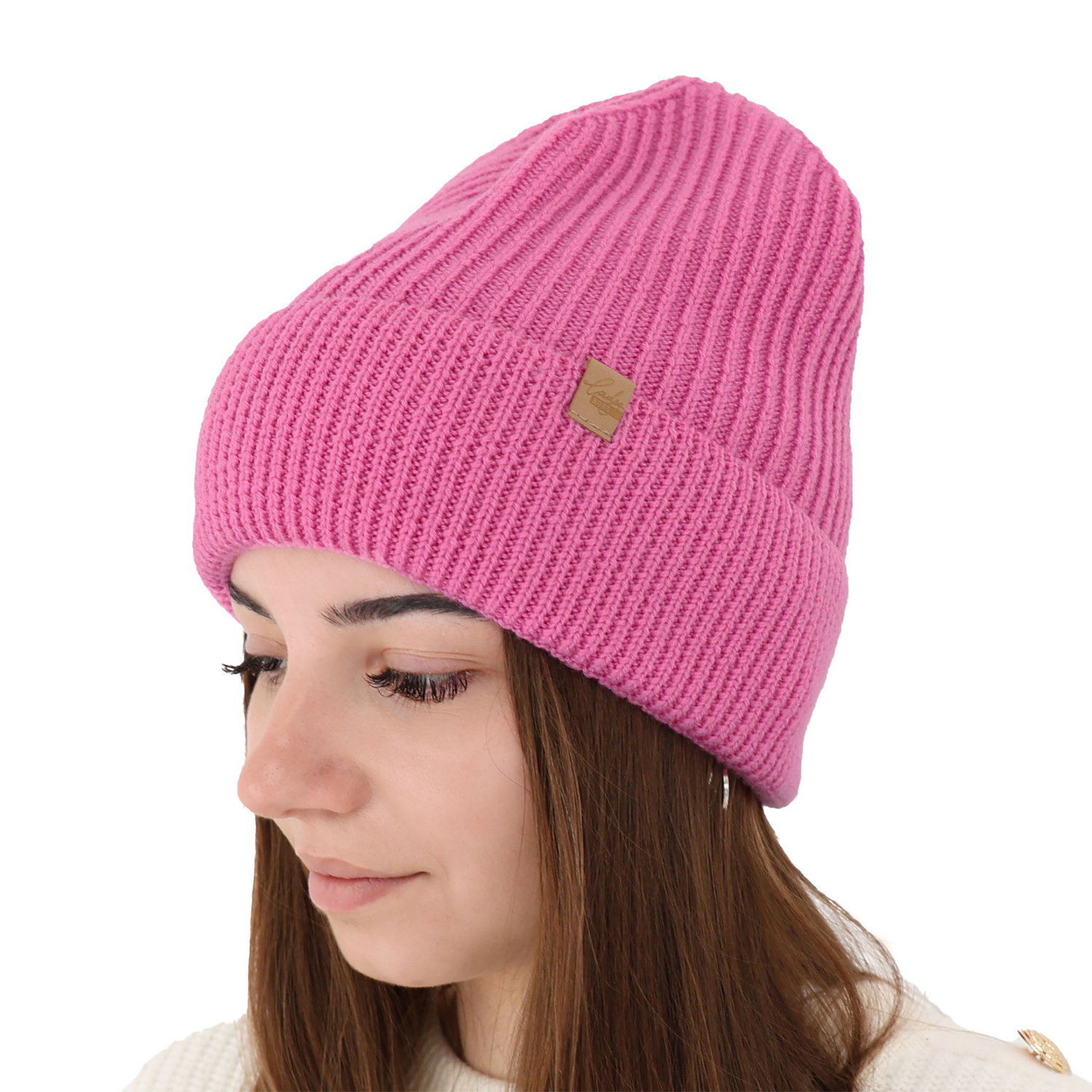 Wintermütze Damen 100% extrafeine Merinowolle Grün Isla