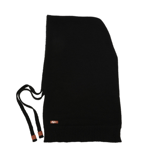 Balaclava für Damen, Winter, schwarz, mit Merinowolle, Elizabeth