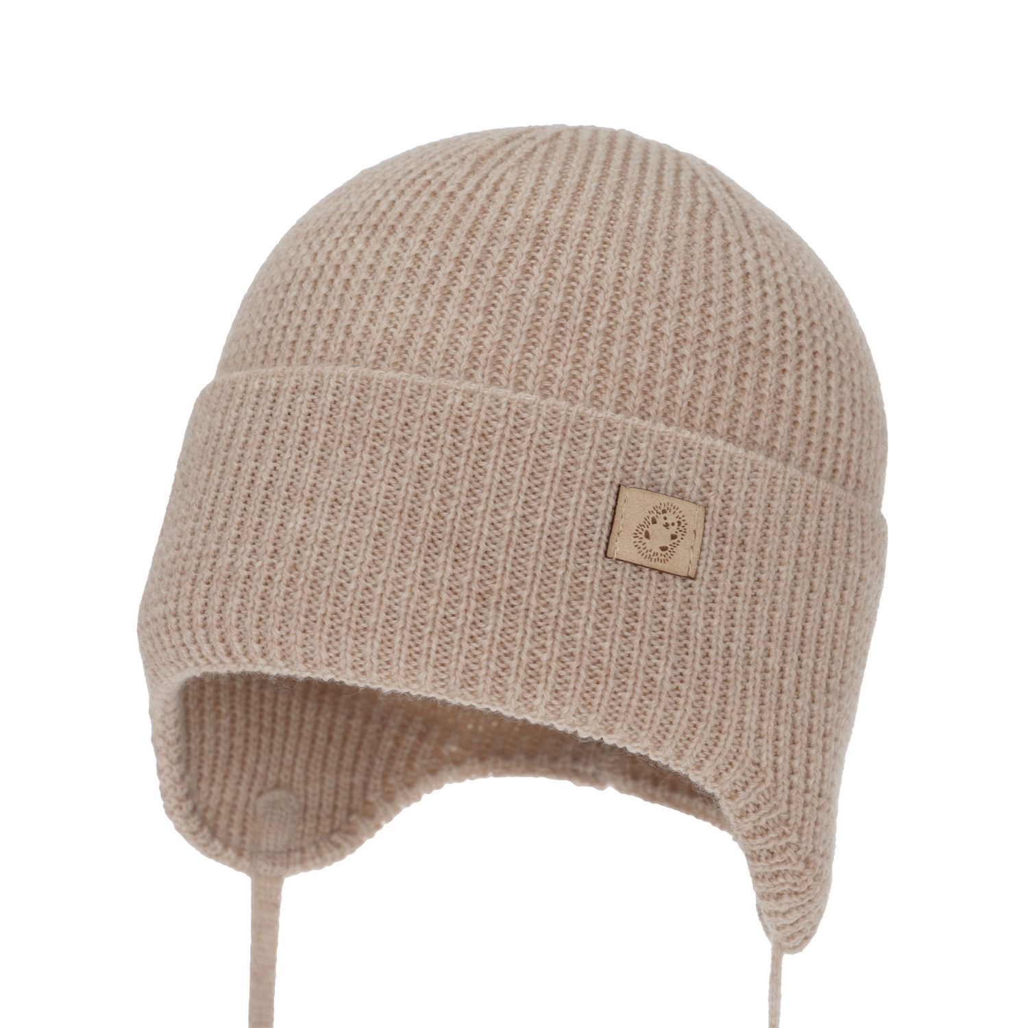 Herbst und Wintermütze für Jungen, beige, 100% Merinowolle, Bakadi