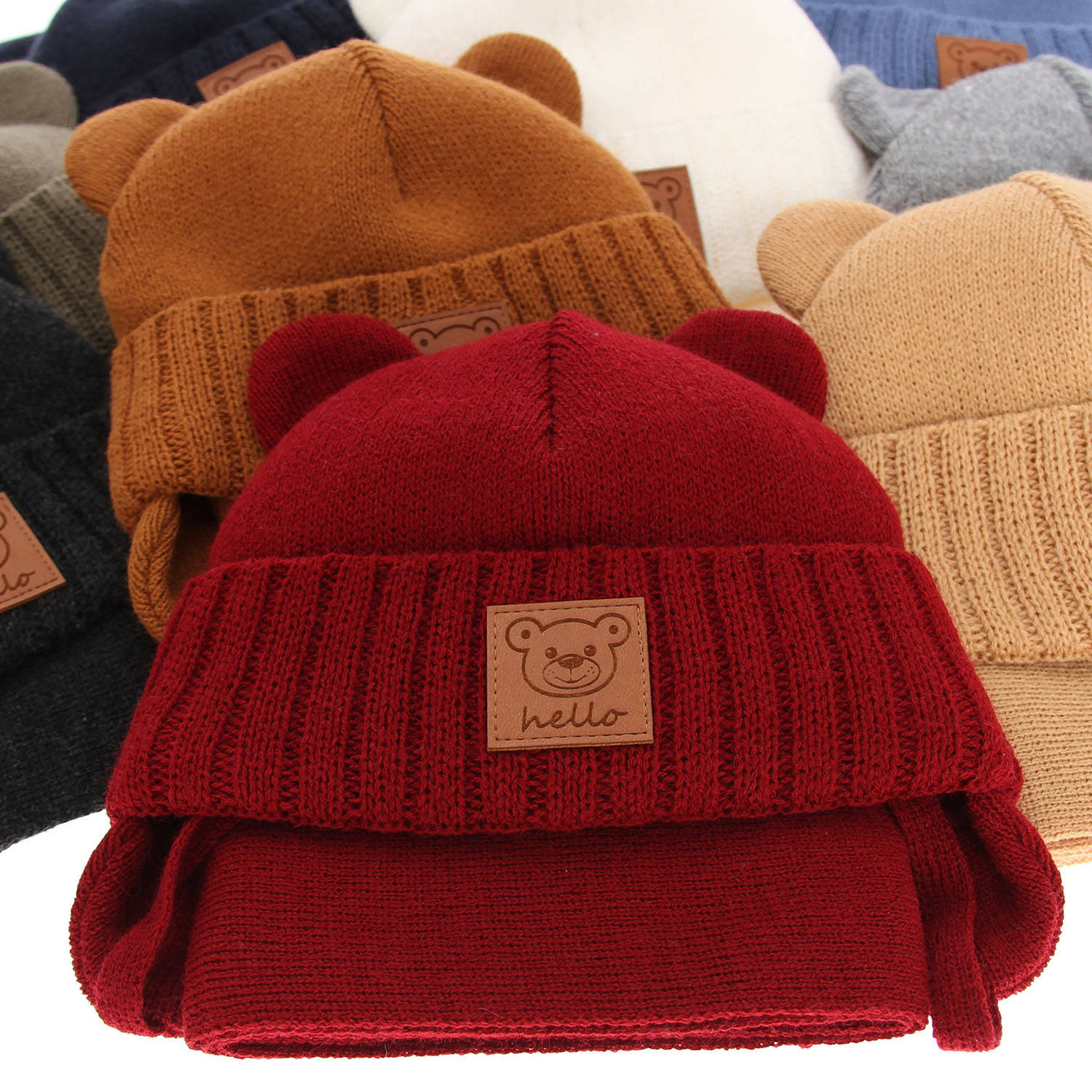 Winterset Jungen: Mütze und Schal Schwarz Petit