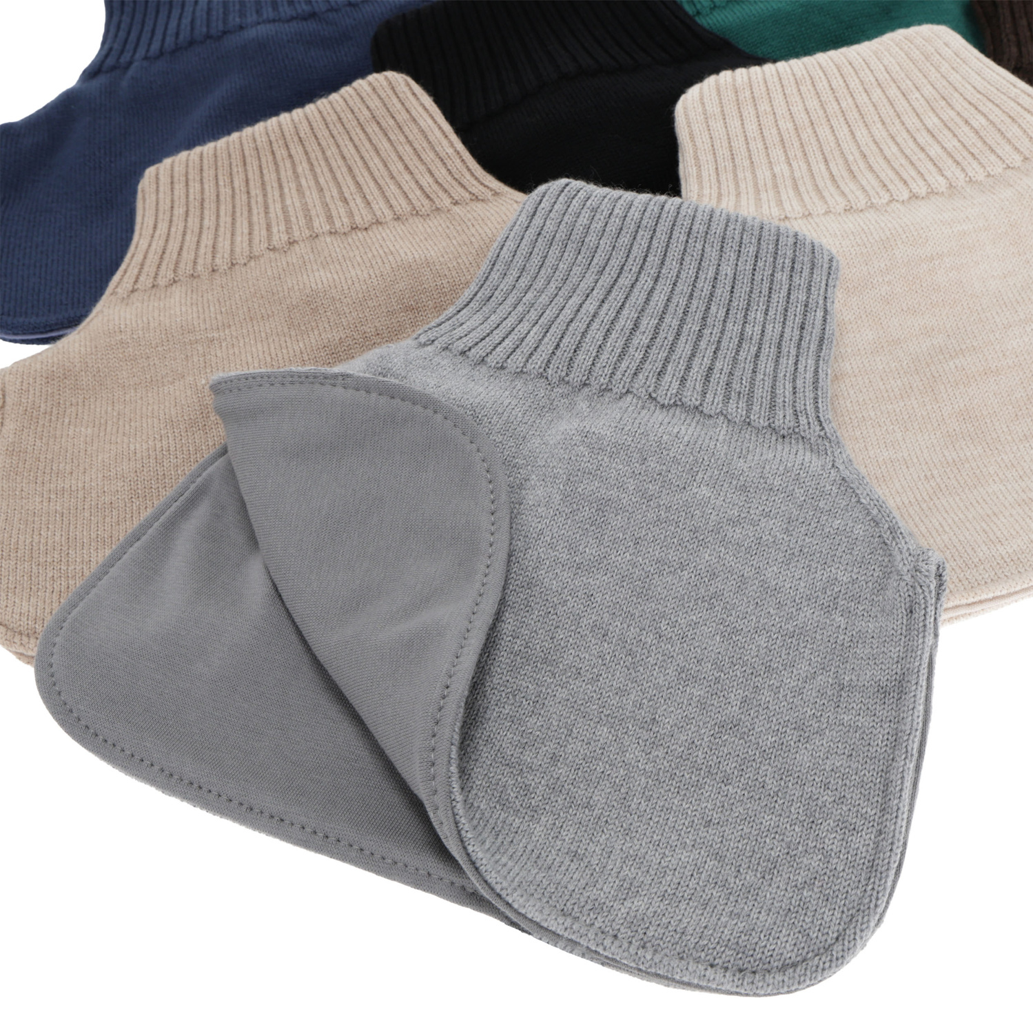 Halswärmer für Jungen, Winter, 100% Merinowolle, Baumwollfutter, blau, Tiket