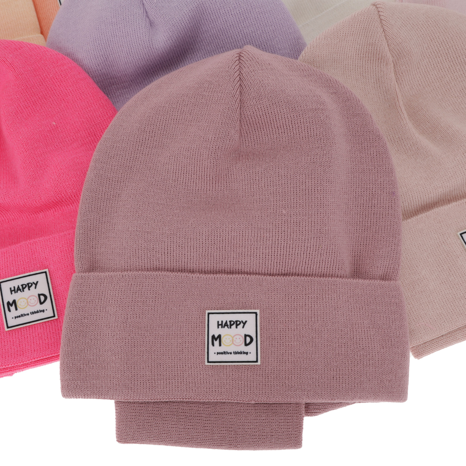 Herbst und Frühlingsset Mädchen: Mütze und Schlauchschal, mit Baumwolle, Rosa Mersila
