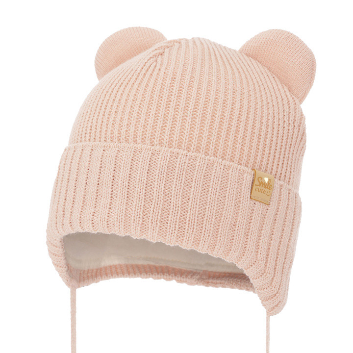 Wintermütze für Mädchen mit Merinowolle Rosa Shira