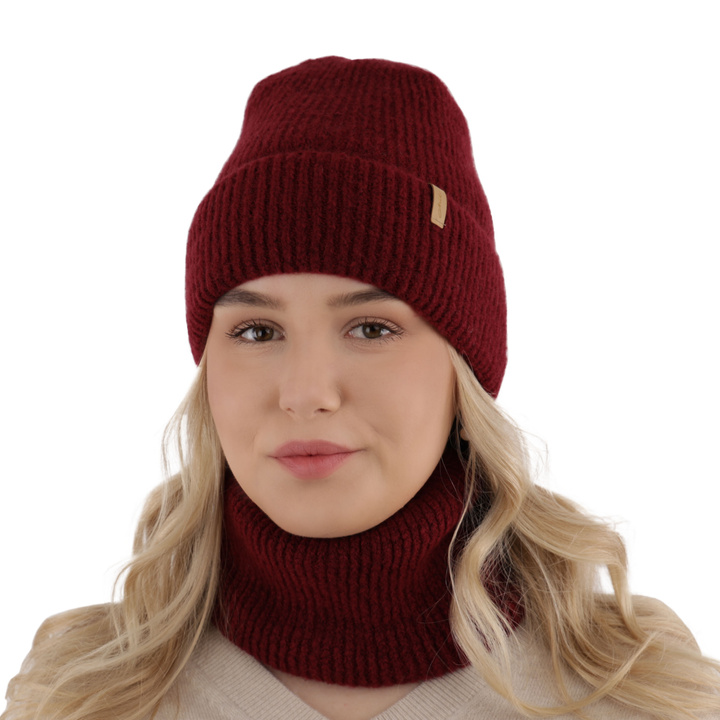 Winterset für Mädchen: Mütze und Schlauchschal in Rosa Edila