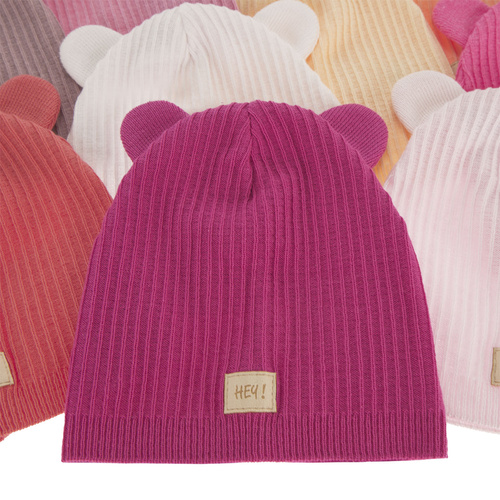 Herbst und Frühlingsmütze für Mädchen, mit Baumwolle, Grau Clarisa