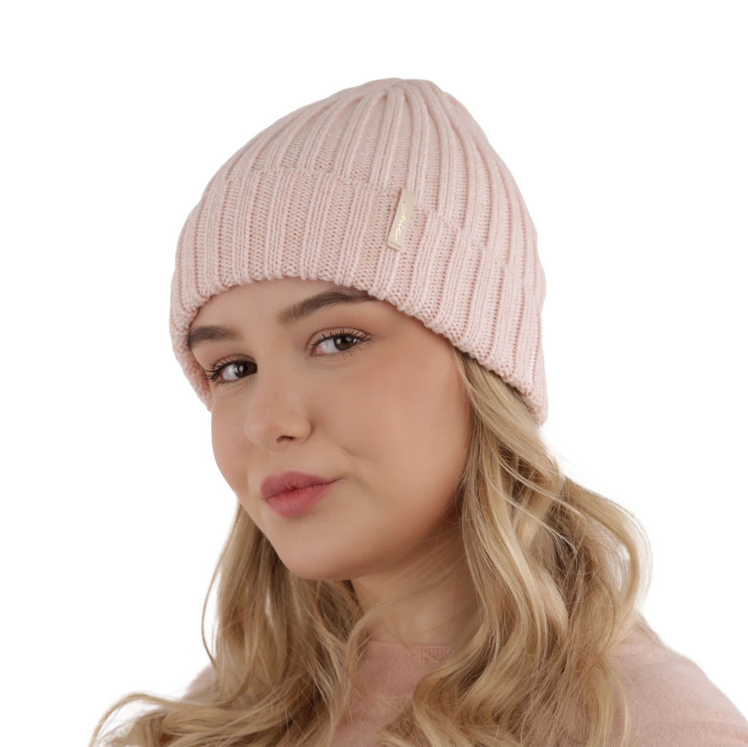 Wintermütze Damen aus Merinowolle in Rosa Missi