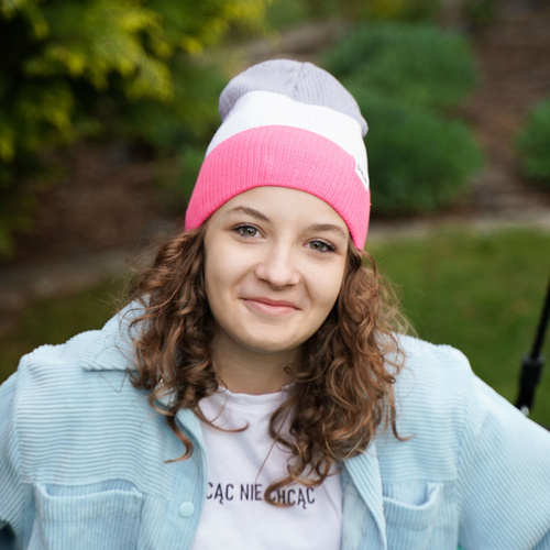 Herbst und Frühlingsset Mädchen: Mütze und Schlauchschal, mit Baumwolle, Rosa Dalila