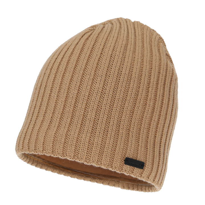 Wintermütze Damen, camel, mit Merinowolle, Soletta