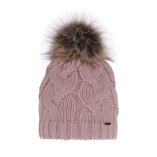 Wintermütze Damen mit Bommel Rosa Terri