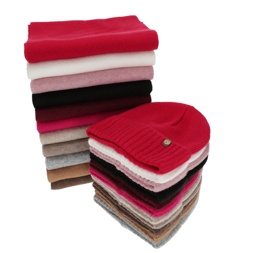 Winterset Damen: Mütze und Schal, Winter, hellbeige, Shasta