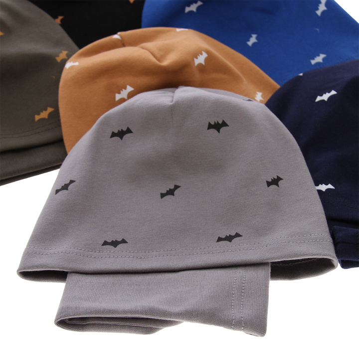 Herbst und Frühlingsset Jungen: Mütze und Schlauchschal Blau Gacek