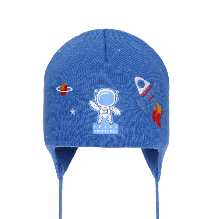 Herbst und Frühlingsmütze für Jungen Baumwollfutter Blau Armin