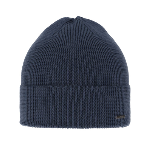 Herrenmütze Frühling- Winter Blau100% extrafeine Merinowolle Memfis