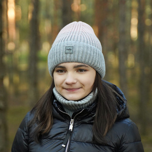 Winterset Mädchen: Mütze und Schlauchschal Beige Tasha