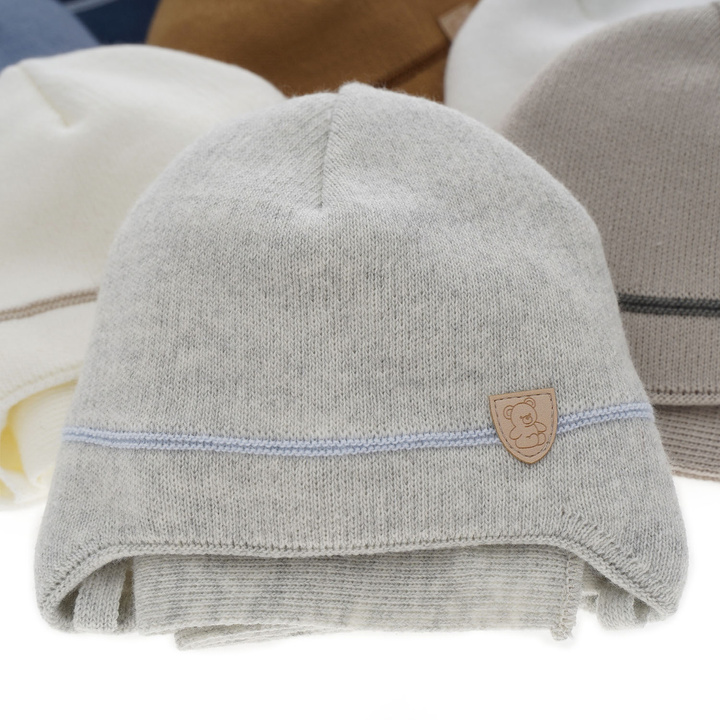 Winterset Jungen: Mütze und Schal Cremefarben Musso