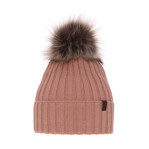 Wintermütze Damen aus Merinowolle in Rosa Texa