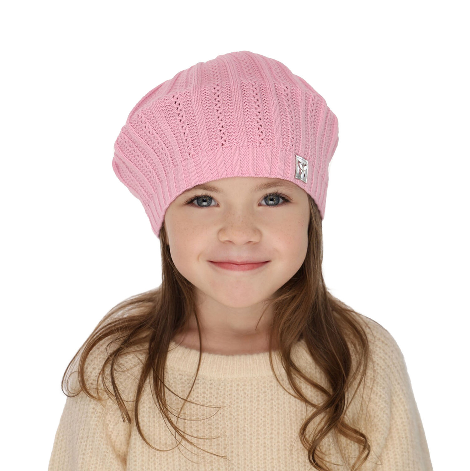 Herbst und Frühlingsmütze für Mädchen Rosa Luina