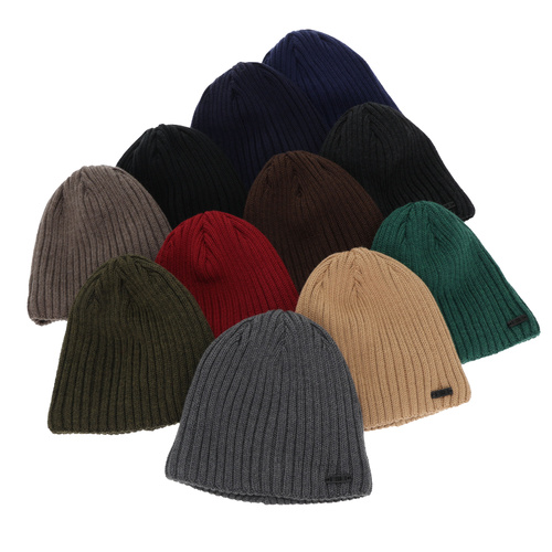 Wintermütze Herren, beige, mit Merinowolle, Adagio