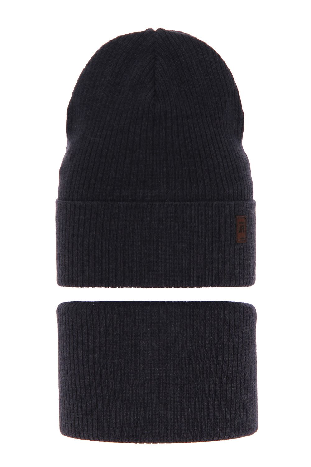 Herbst und Frühlingsset Jungen: Mütze und Schlauchschal, mit Baumwolle, Navy Blue Dragon