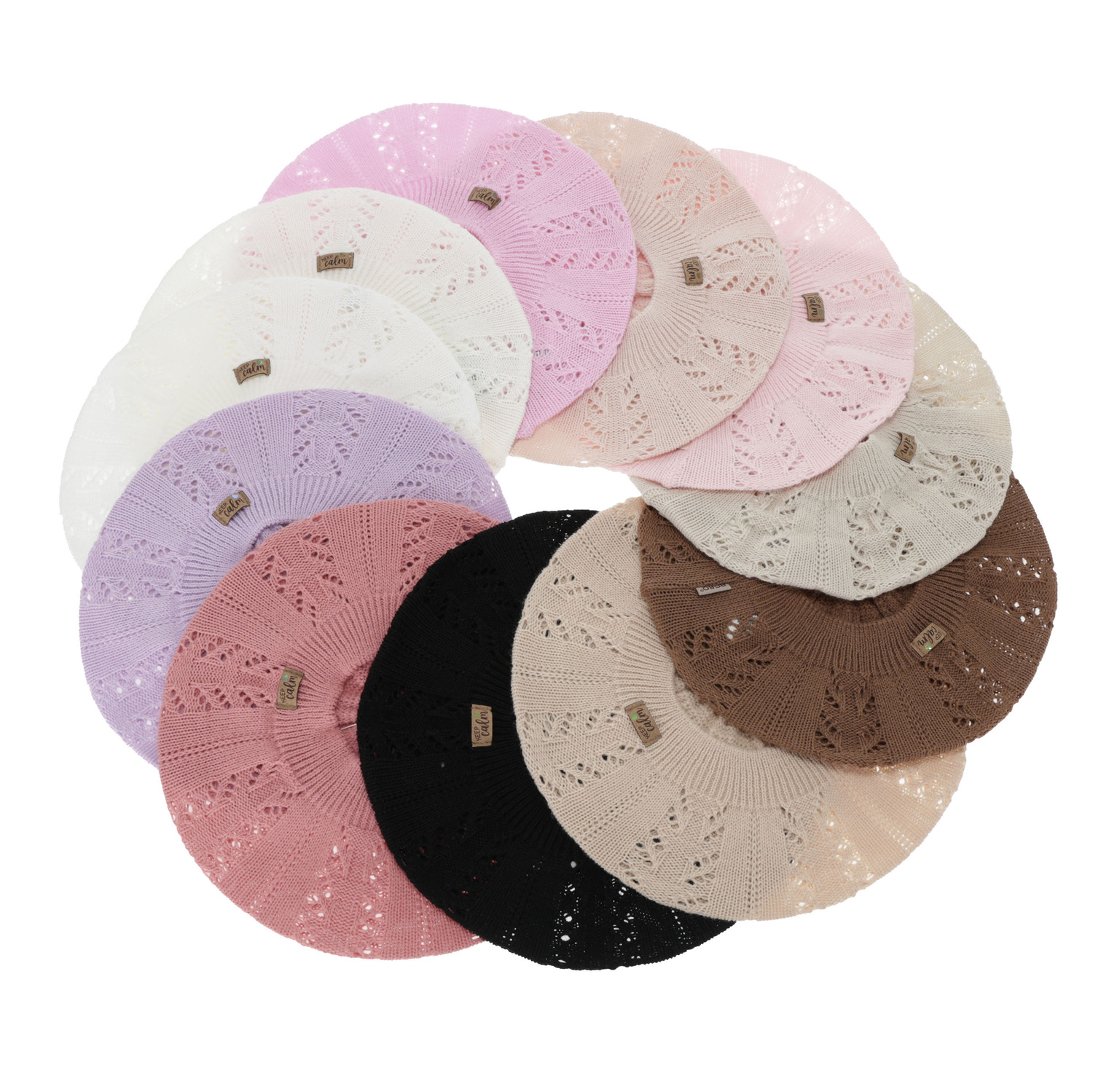 Beret für Mädchen, Herbst und Frühling, beige, Kevira