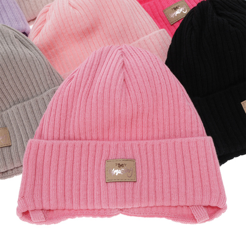 Herbst und Frühlingsmütze für Mädchen, rosa, mit Baumwolle, Tindra