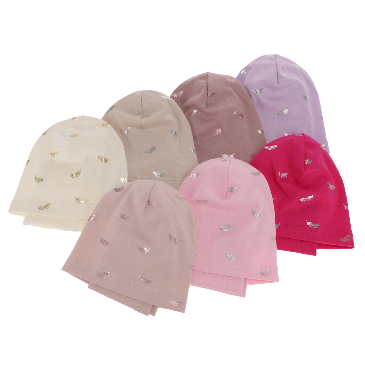 Herbst und Frühlingsset Mädchen baumwolle: Mütze und Schlauchschal Rosa Florena