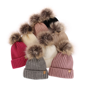 Wintermütze Damen mit Bommel Weiß Europa