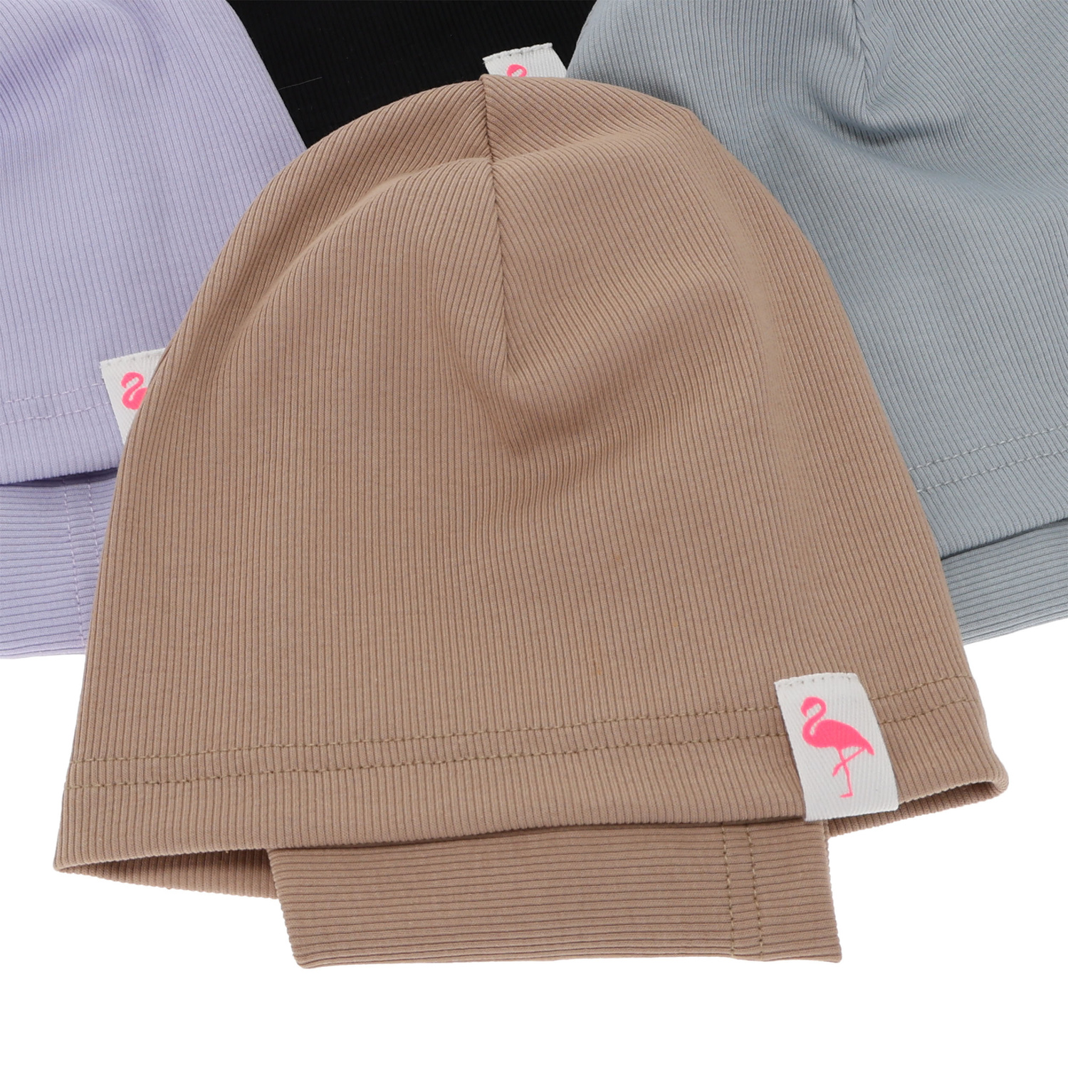 Herbst und Frühlingsset Mädchen baumwolle: Mütze und Schlauchschal, Beige, Rumilla