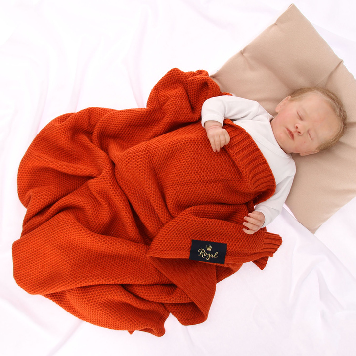 Baby und Kinder Decke aus 50% Bambus-Fasern, 50% Bamwolle Rot Bing