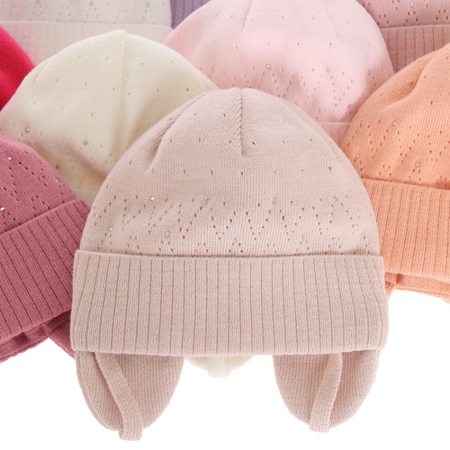 Herbst und Frühlingsmütze für Mädchen Light Blau Apka