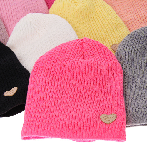 Herbst und Frühlingsset Mädchen: Mütze und Schlauchschal, mit Baumwolle, Schwarz Wega