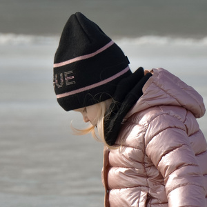 Herbst und Wintermütze Mädchen: Mütze und Schlauchschal Grau Paula
