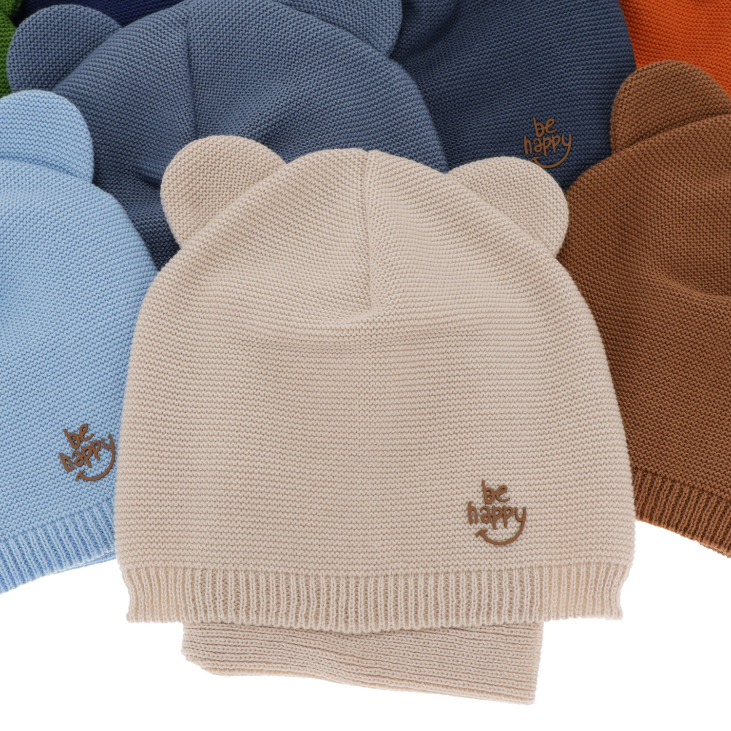 Herbst und Frühlingsset Jungen: Mütze und Schlauchschal, mit Baumwolle, Navy Blau Ludvic