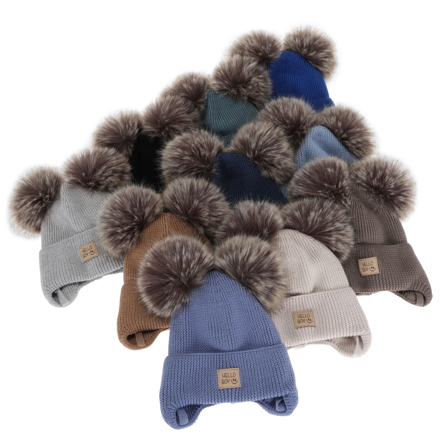 Wintermütze Jungen, blau, 100% Merinowolle, Baumwollfutter, Tambor
