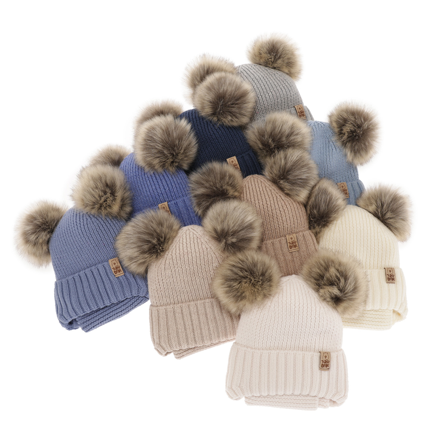 Winterset für Jungen: Mütze und Schlauchschal aus 100% extrafeiner Merinowolle in Navy Blau Konor