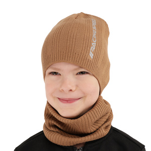 Herbst und Frühlingsset Jungen: Mütze und Schlauchschal Grau Kolorado