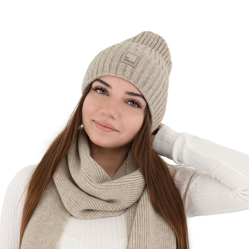 Wintermütze Damen, braun, mit Merinowolle, Benedetta