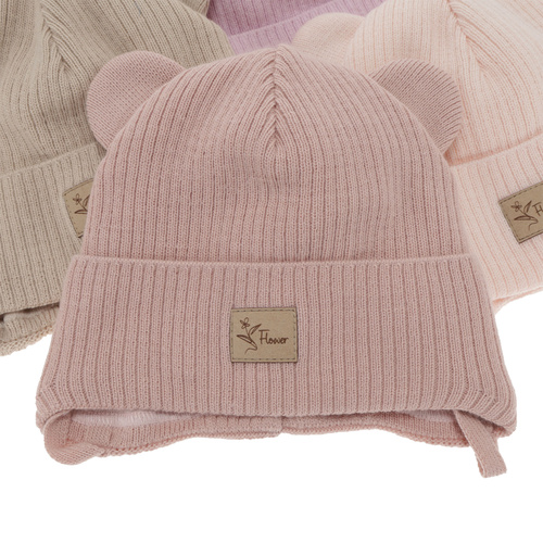 Herbst und Frühlingsmütze für Mädchen, beige, gebunden, Djona