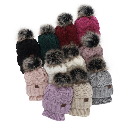 Winterset Mädchen: Mütze und Schlauchschal mit Bommel Rosa Torina